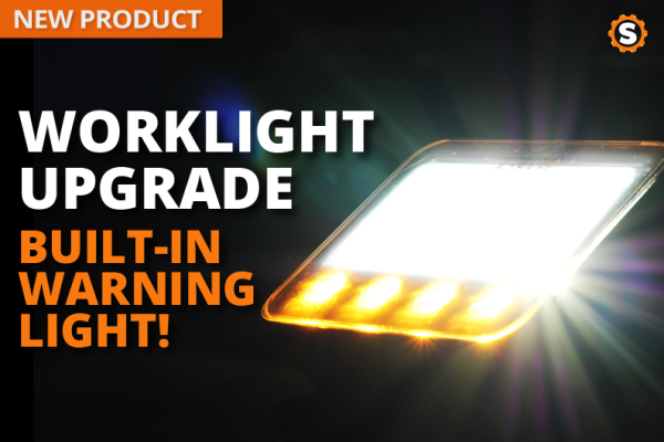 Nouveau produit - Lampe de travail à LED avec feu d'avertissement intégré